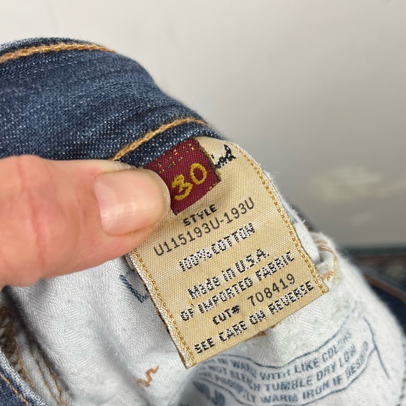 7 For All Mankind Dojo Jeans Flare Leg Dark Blue Size 30 Boho Mid Rise - Picture 12 of 12